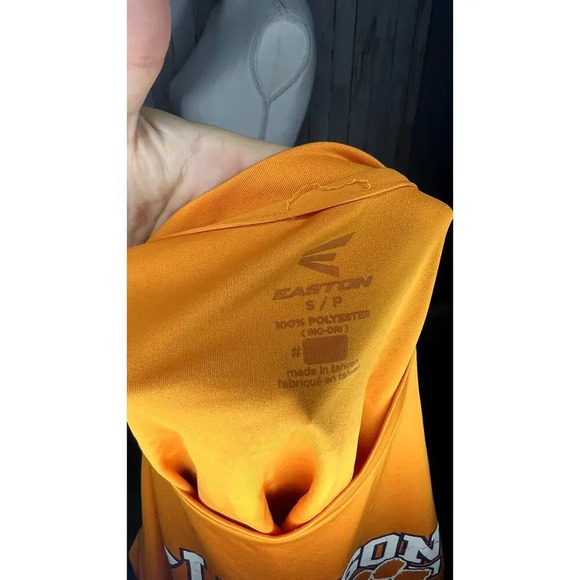 Vintage Easton Clemson‎ Tigers Baseball Men's Small Orange Short Sleeve Shirt - Picture 4 of 4